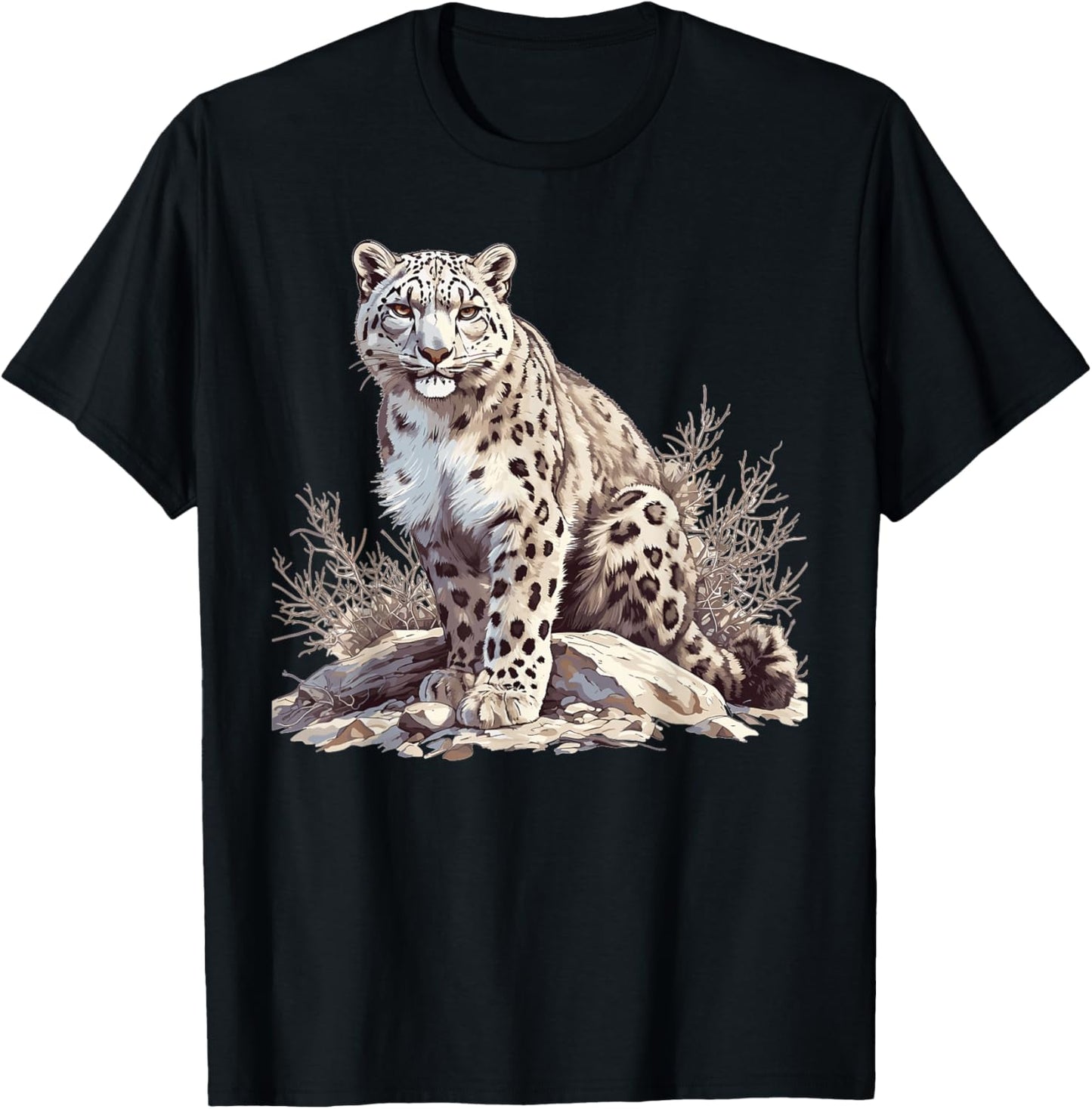 Snow Leopards Lovers Snow Leopard T-Shirt - T-Shirt | Black