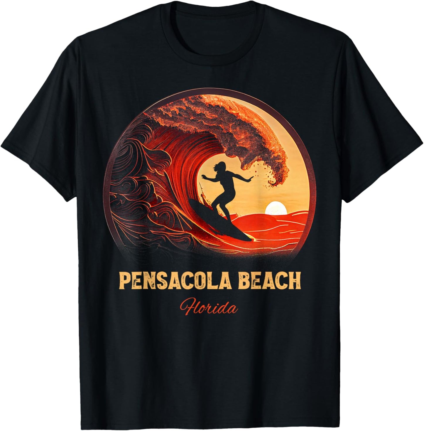 Pensacola Beach Florida T-Shirt - T-Shirt | Black