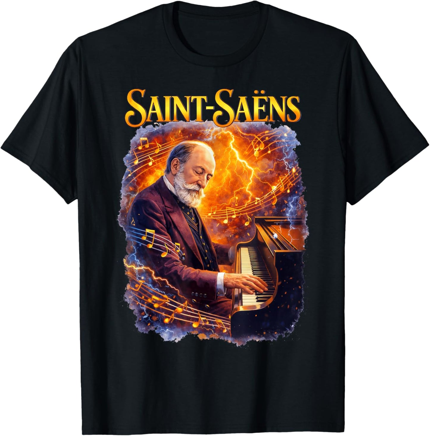 Camille Saint-Saens Composer T-Shirt - T-Shirt | Black