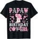 Papaw Of The Birthday Cow-Girl Pink Disco Rodeo Western T-Shirt - T-Shirt | Black