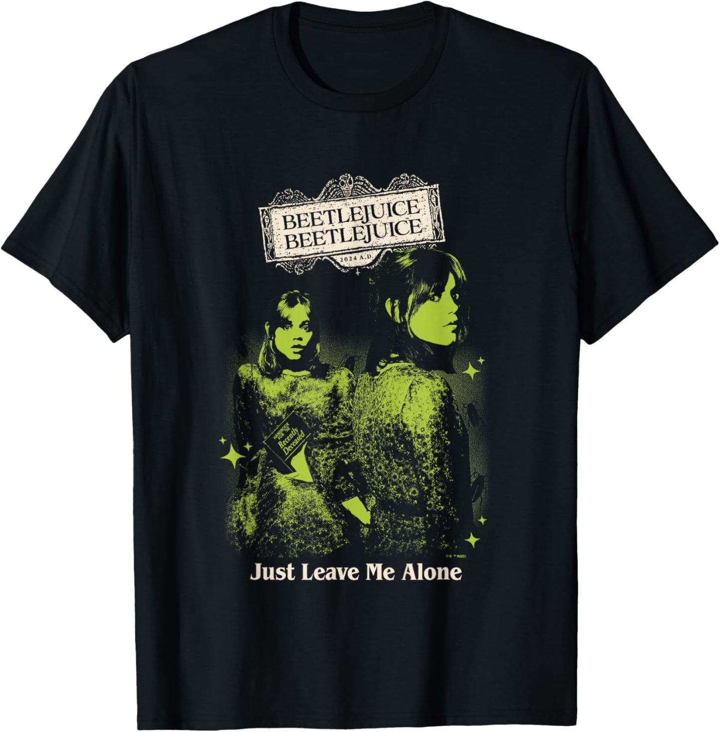 Beetlejuice Beetlejuice Just Leave Me Alone Astrid Vintage T-Shirt - T-Shirt | Black