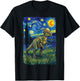 Pachycephalosaurus Starry Night T-Shirt - T-Shirt | Black