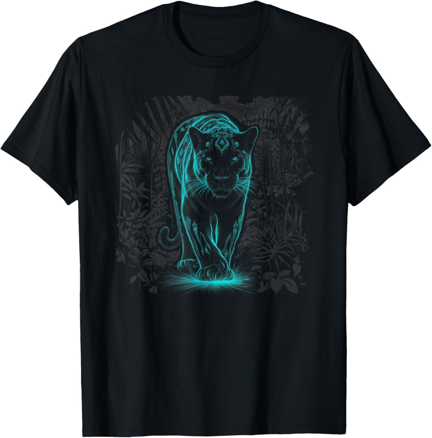 Panther Wild Black Cat Portrait Africa Animal Men Women T-Shirt - T-Shirt | Black