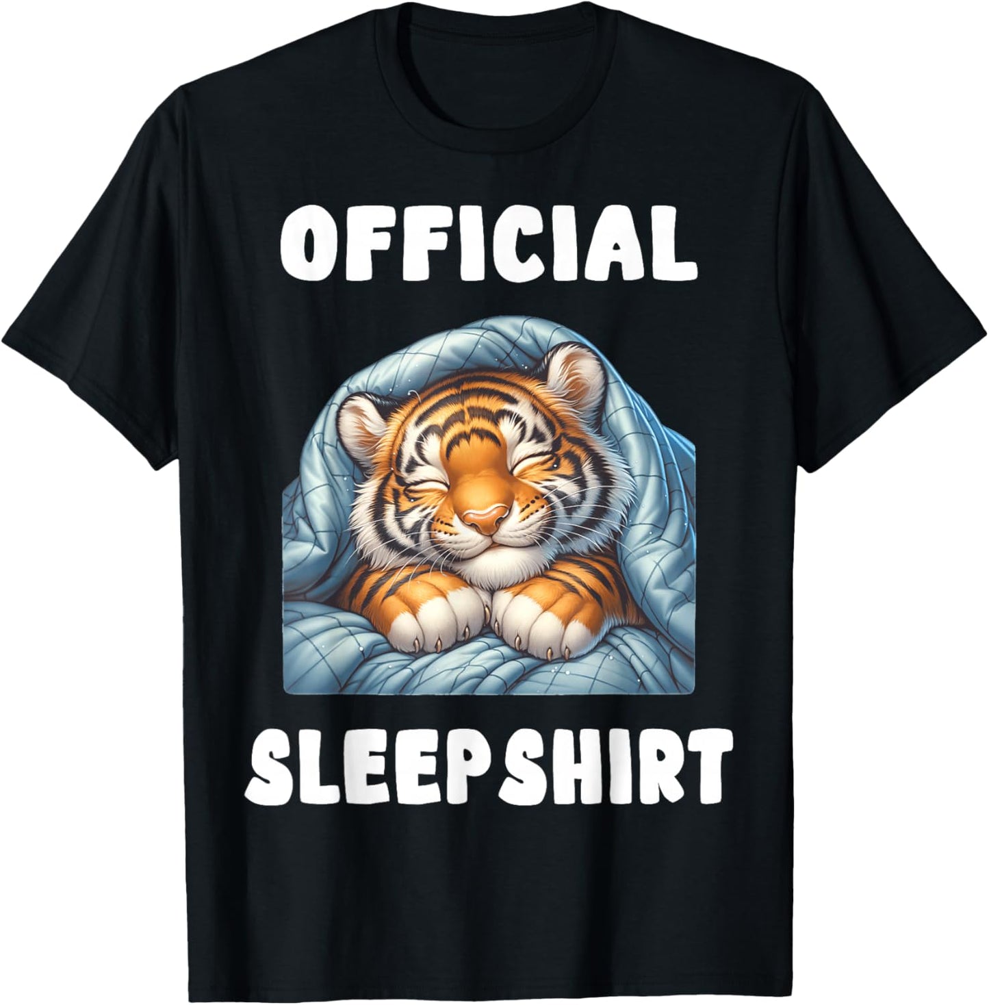 Tiger - Official Sleepshirt Pajamas Nightgown T-Shirt - T-Shirt | Black