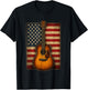 Guitar 4th of July American Flag USA Country Music T-Shirt - T-Shirt | Black