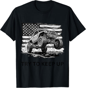 Essayez de Garder Le Haut 4 x 4 Adventure 4 x 4 Hors Route 4x4 T-Shirt - T-Shirt | Black