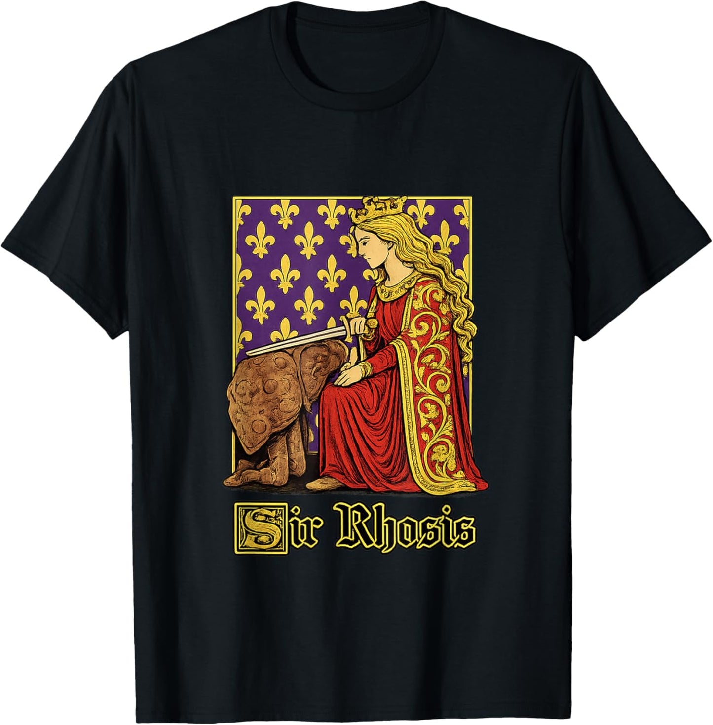 Sir Rhosis Lustiger Gen-Z-Brainrot-Meme, schlüpfriger Humor-Slang-Gag T-Shirt - T-Shirt | Black