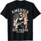 250 Years America Abraham Lincoln Abe Lincoln Playing Guitar T-Shirt - T-Shirt | Black