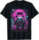 Cyberpunk Samurai Cat Japanese Art Kawaii Funny Cats T-Shirt - T-Shirt | Black