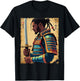 African Samurai Vintage Afro American Bushido Warrior Katana T-Shirt - T-Shirt | Black