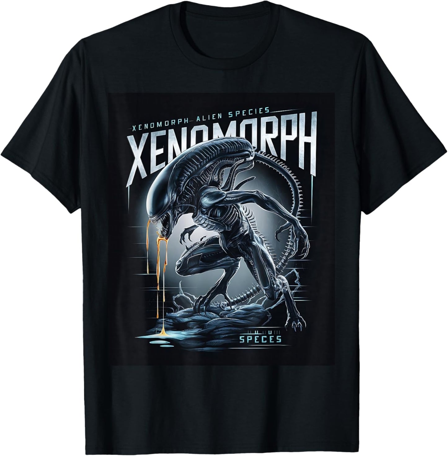 Alien 45th Anniversary Xenomorph 1979 Movie Poster in Space T-Shirt - T-Shirt | Black