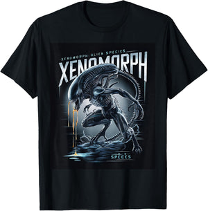 Alien 45th Anniversary Xenomorph 1979 Movie Poster in Space T-Shirt - T-Shirt | Black