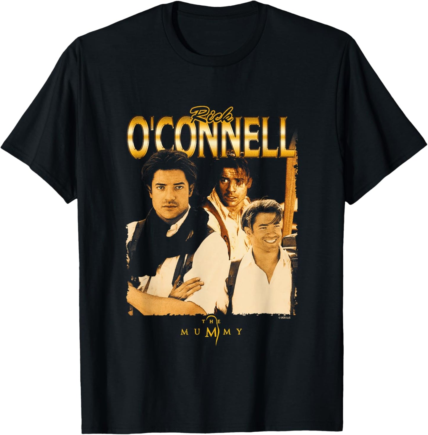 The Mummy Rick O'Connell Multi Poses Vintage Poster T-Shirt - T-Shirt | Black