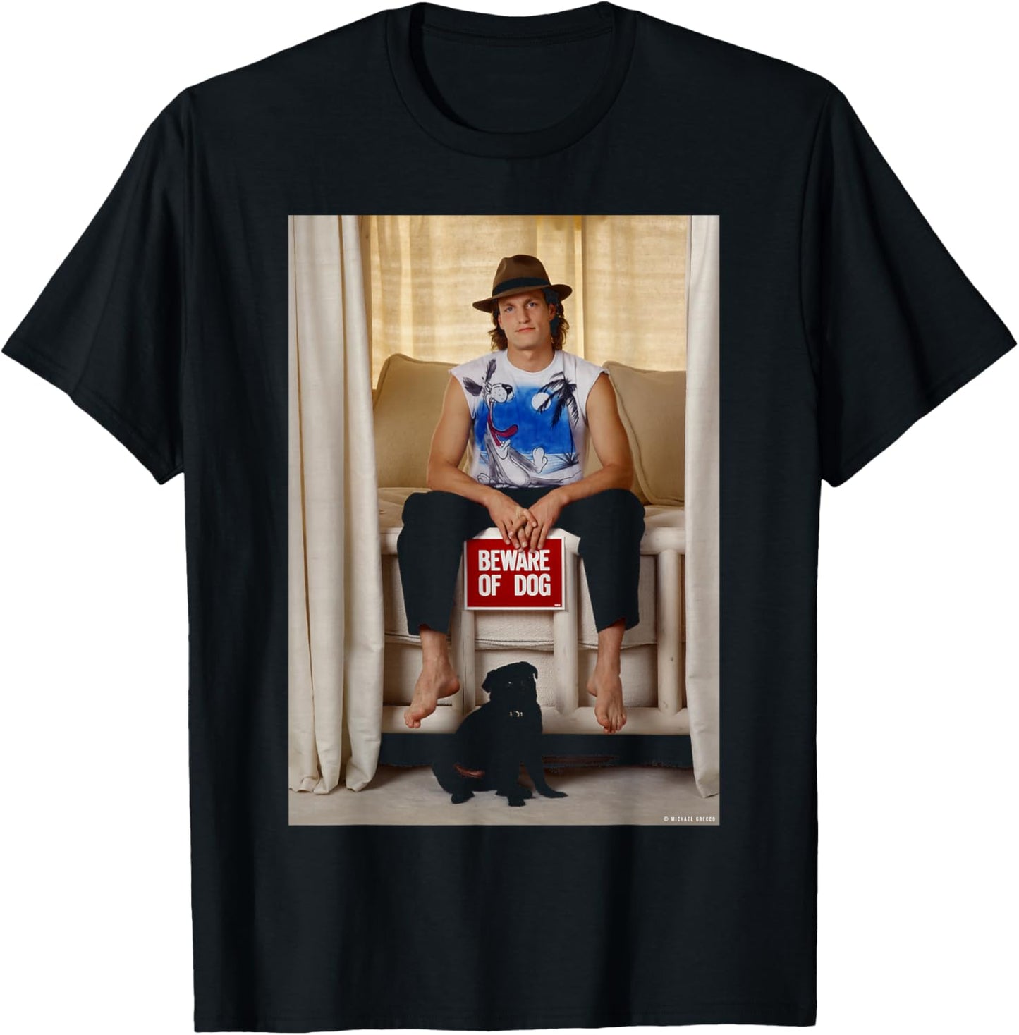 Woody Harrelson Natural Born Killers Cheers Michael Grecco T-Shirt - T-Shirt | Black