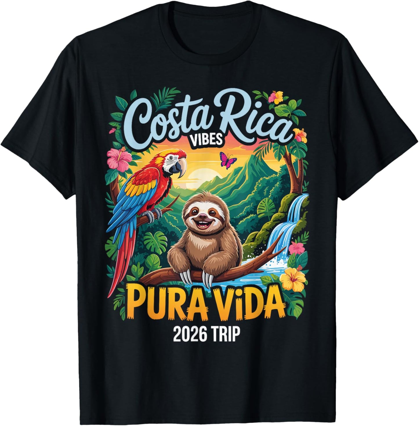 Costa Rica 2026 Vibes T-Shirt - T-Shirt | Black