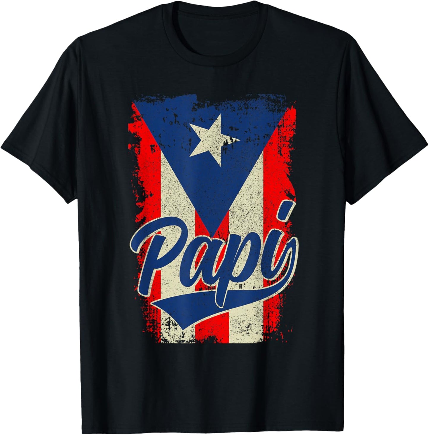 Papi Puerto Rican Dad Puerto Rico Pride Boricua Father's Day T-Shirt - T-Shirt | Black