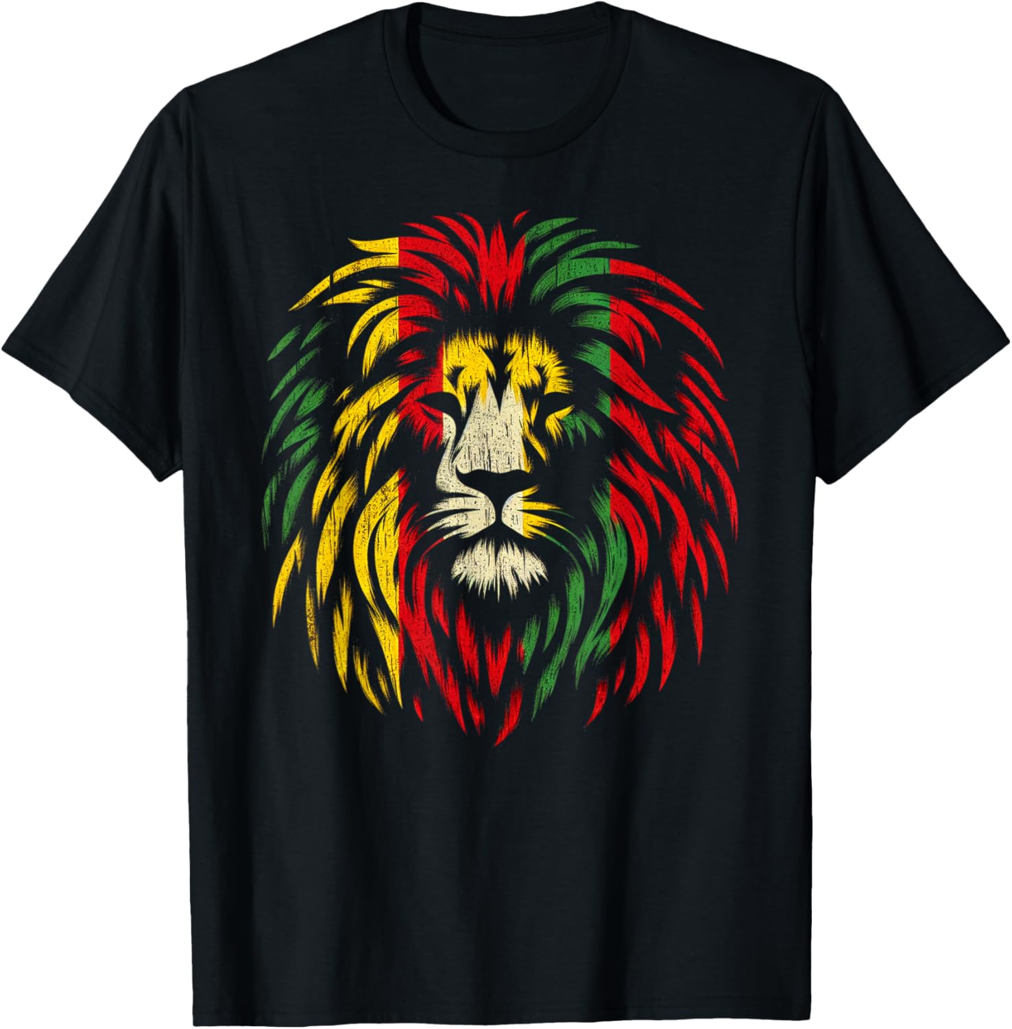 Bold Rasta Lion T-Shirt - T-Shirt | Black