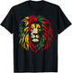 Bold Rasta Lion T-Shirt - T-Shirt | Black
