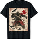 Bigfoot Sasquatch Samurai Graphic Japanese Warrior Anime T-Shirt - T-Shirt | Black