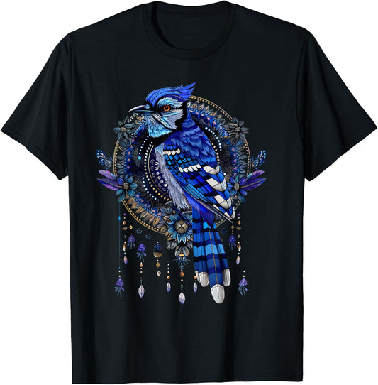 Blue Jay bird animals lover Graphic T-Shirt - T-Shirt | Black