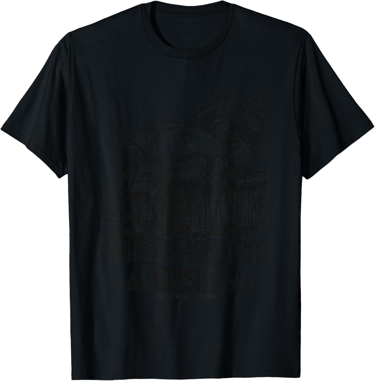 World's Greatest Uncle For Sarcastic Uncle Raccoon Fan T-Shirt - T-Shirt | Black