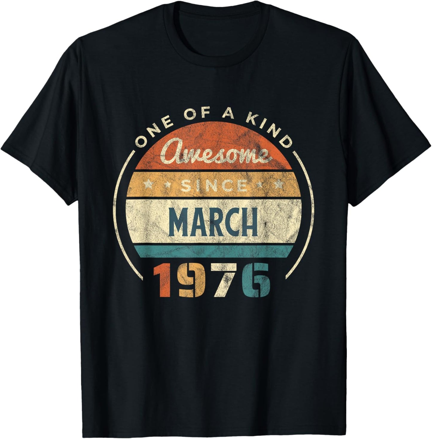 Awesome Since March 1976 Vintage Geburtstag T-Shirt - T-Shirt | Black