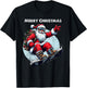 Santa Claus Snowboarding Merry Christmas Winter Holiday Xmas T-Shirt - T-Shirt | Black