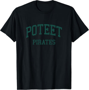 Poteet High School HS Mesquite TX Retro T-Shirt - T-Shirt | Black