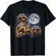 Three Tortoise Moon 3 Howling At Moon Funny Weird Cursed T-Shirt - T-Shirt | Black