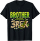 Brother of The Three Rex Birthday Dinosaur Family Matching T-Shirt - T-Shirt | Black