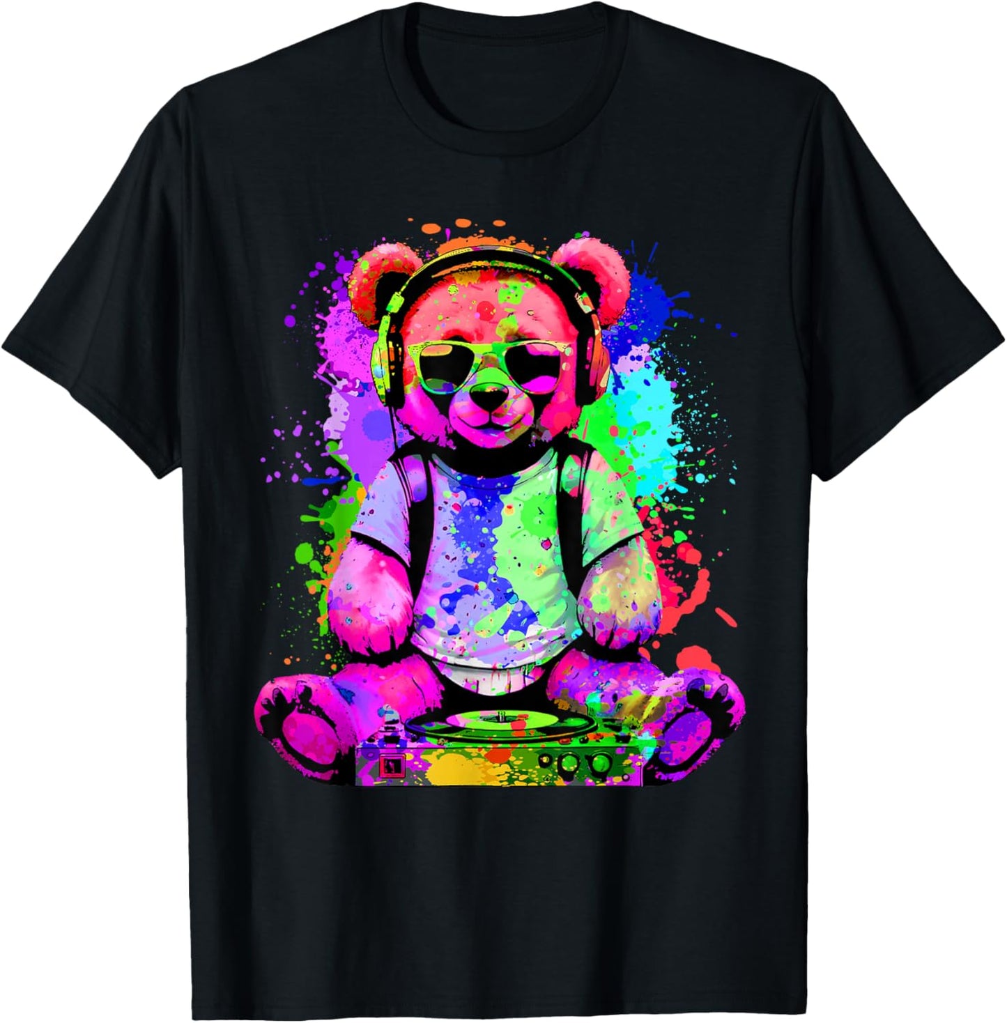 Techno House Party Outfit for EDM Festival Goa Electro Rave T-Shirt - T-Shirt | Black