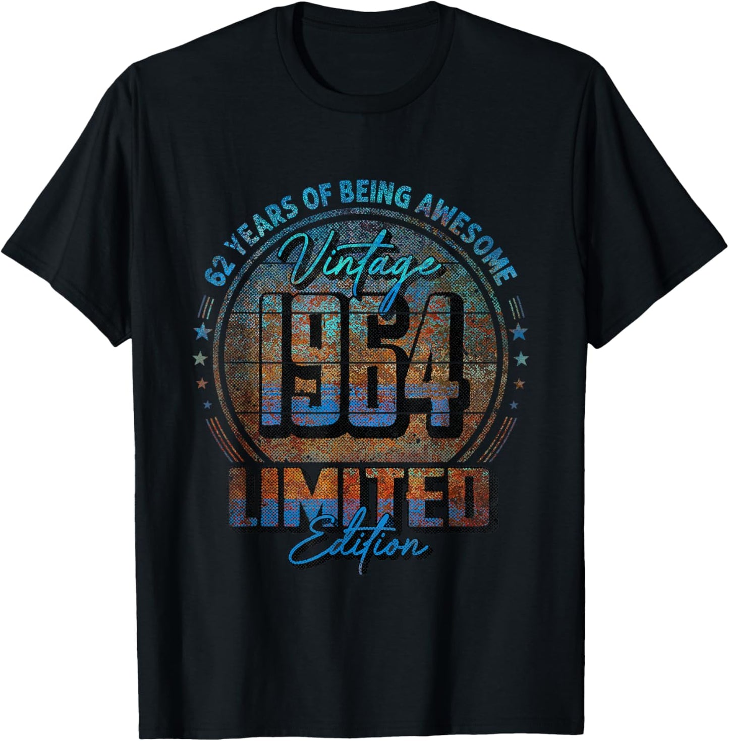 Vintage 1964 Limited Edition Shirt 62 Year Old 62nd Birthday T-Shirt - T-Shirt | Black