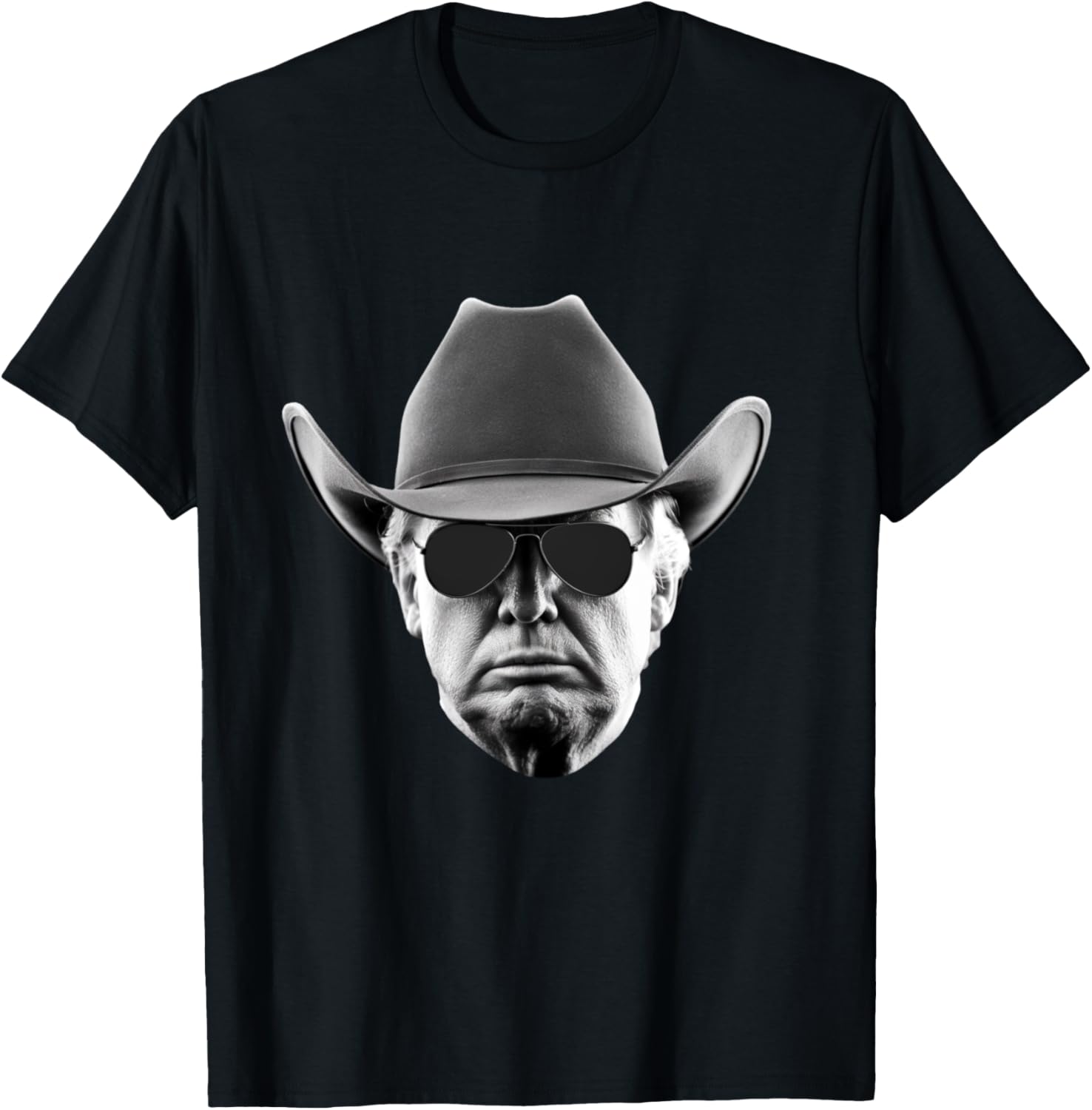 Cool Donald Trump Cowboy Hat US USA America President T-Shirt - T-Shirt | Black