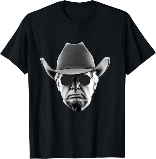 Cool Donald Trump Cowboy Hat US USA America President T-Shirt - T-Shirt | Black