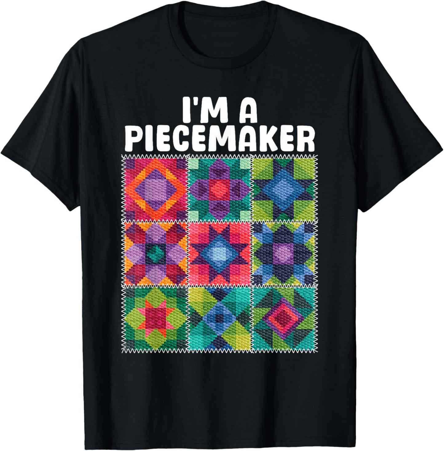 Quilting Art Women Sewing Lovers Piecemaker Quilter T-Shirt - T-Shirt | Black