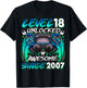 Level 18 Unlocked 18 Year Old Gifts Boys 18th Birthday Boy T-Shirt - T-Shirt | Black