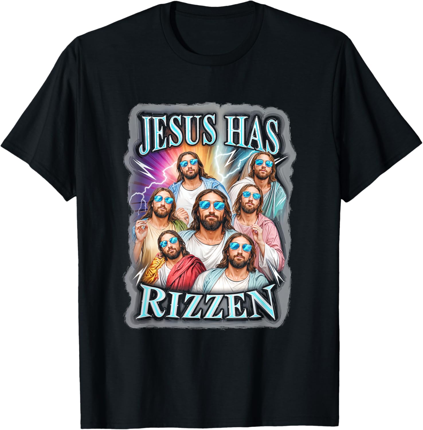 Jesus Has Rizzen Christian Faith Religion Belief T-Shirt - T-Shirt | Black