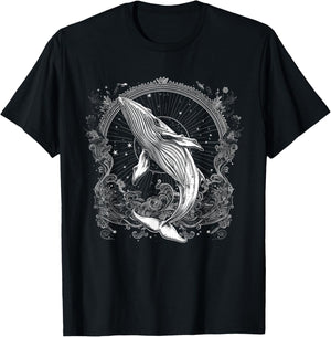 Blue Whale Humpback Whale Lover T-Shirt - T-Shirt | Black