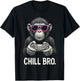 Chill Bro Cooler AFFE mit Sonnenbrille Gamer Geschenk Lustig T-Shirt - T-Shirt | Black