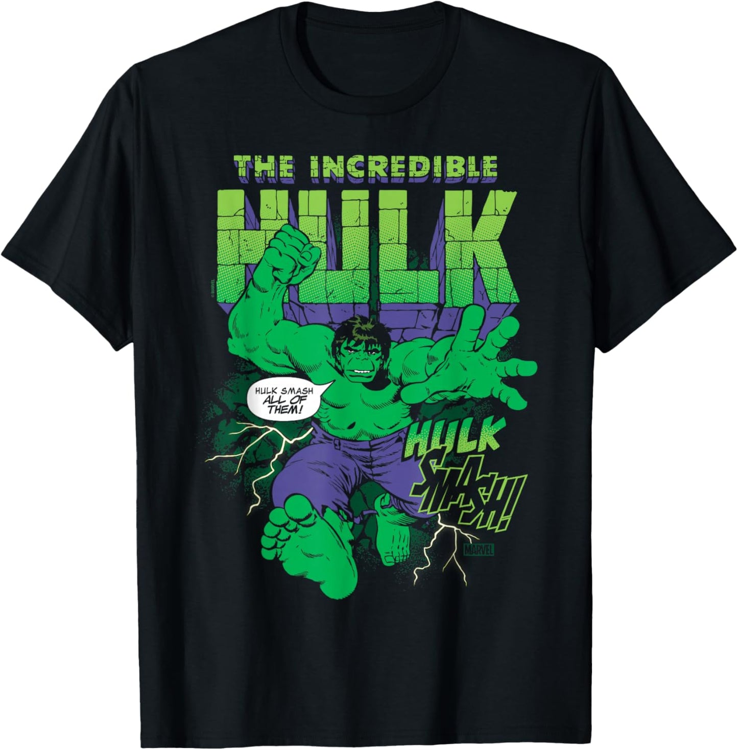 The Incredible Hulk - Hulk Wrestling - Smash All of Them T-Shirt - T-Shirt | Black