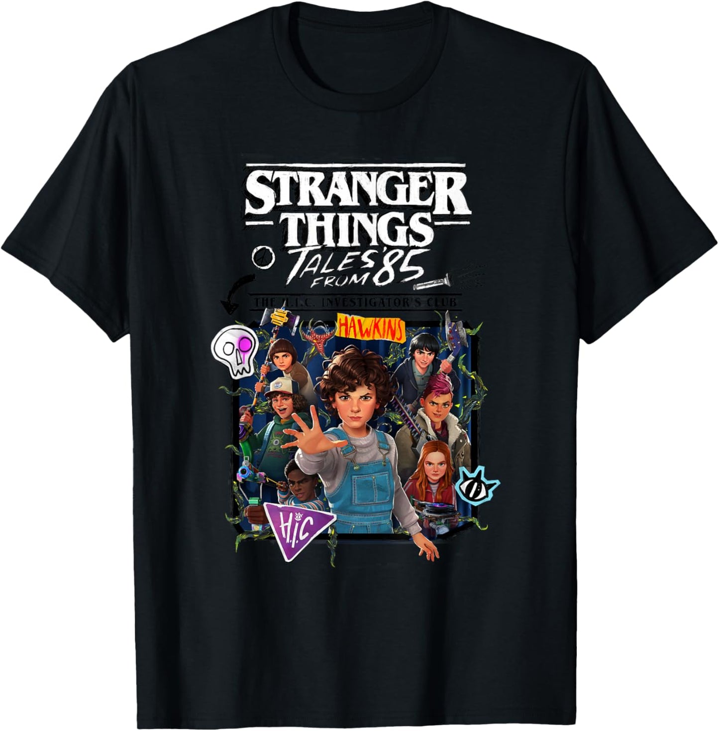Stranger Things Tales from '85 H.I.C. Investigator's Club T-Shirt - T-Shirt | Black