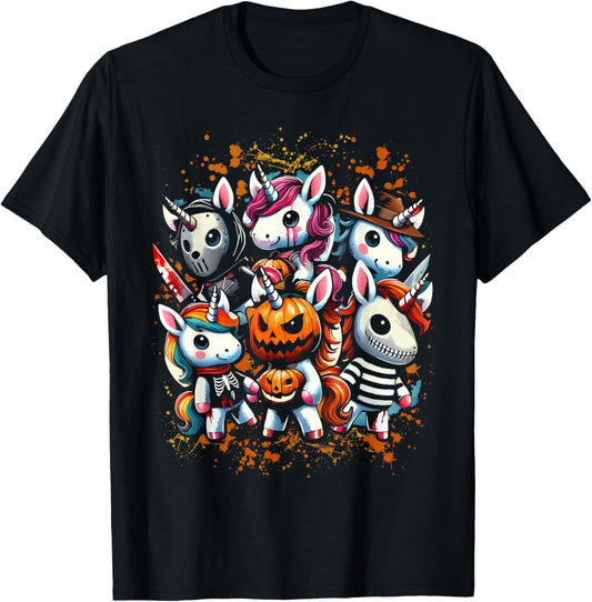 My Little Horror Crew - Halloween Unicorns T-Shirt - T-Shirt | Black