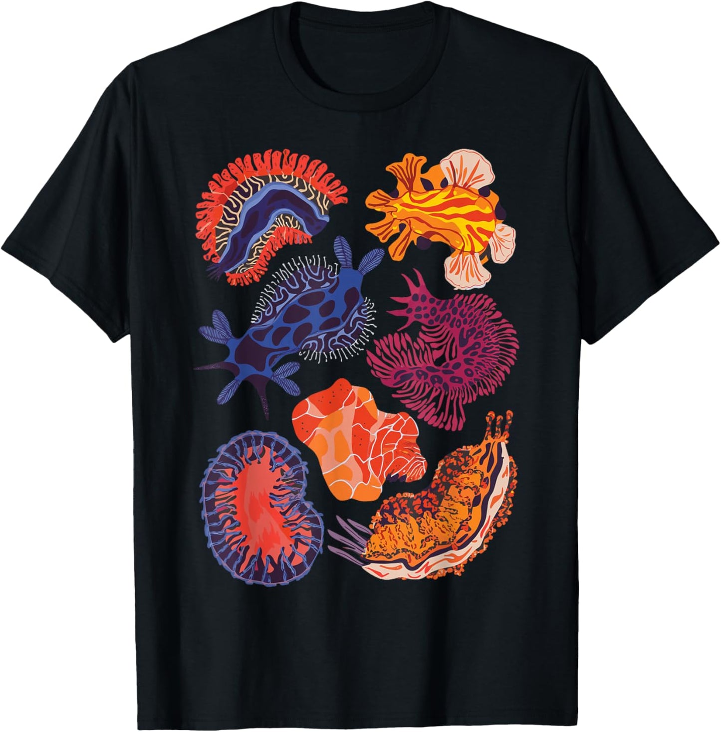 Sea Slugs Nudibranch Marine Animal Biologist Aquarist T-Shirt - T-Shirt | Black