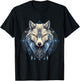 Mystical Spiritual Wolf with Celtic Symbol Daagath T-Shirt - T-Shirt | Black
