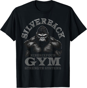 96.4% Silverback Gym Clothing Body Building Strongman T-Shirt - T-Shirt | Black