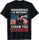 Honoring All who Served Thank You Veterans Day US Patriotic T-Shirt - T-Shirt | Black