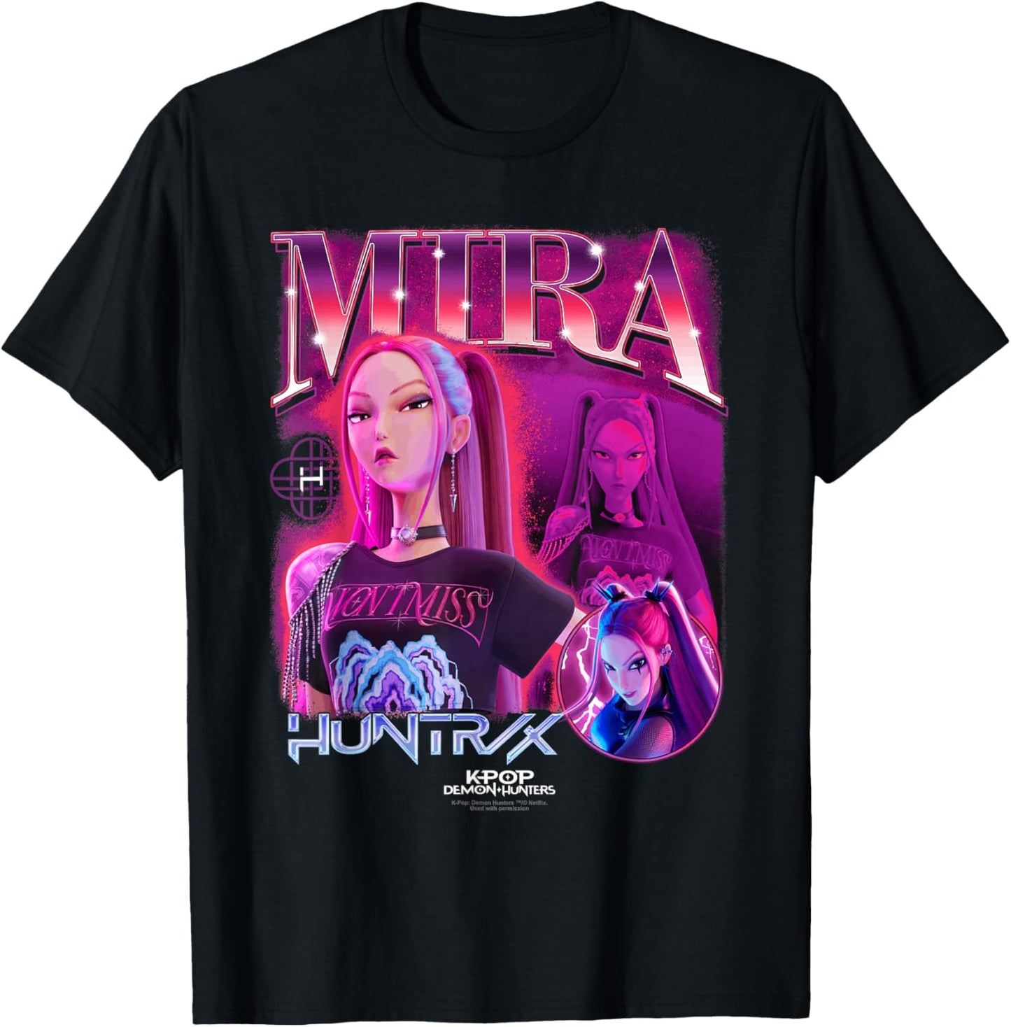 Kpop Demon Hunters Mira Bootleg Officially Licensed T-Shirt - T-Shirt | Black