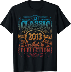 Vintage 2013 Limited Edition Shirt 13 Year Old 13th Birthday T-Shirt - T-Shirt | Black