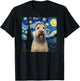 Wheaten Terrier Starry Night Dog Lover Gift Men Women Kids T-Shirt - T-Shirt | Black