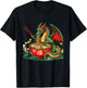 Kawaii Dragon Ramen Noodles Japanese Art Dragon Anime T-Shirt - T-Shirt | Black